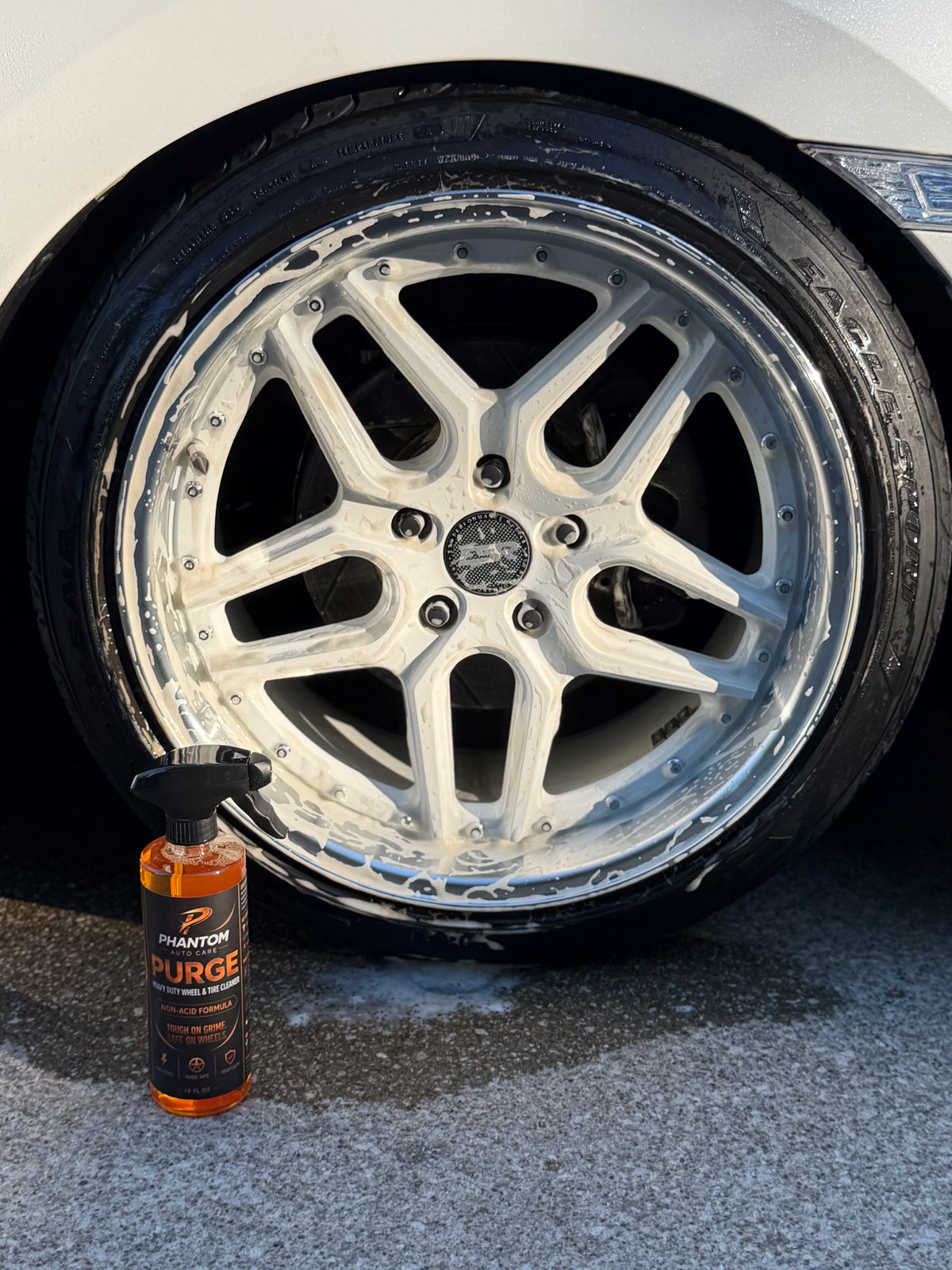 Phantom Purge Wheel & Tire Cleaner - Fast Acting Non-Acid Formula, Cuts Through Brake Dust & Road Grime